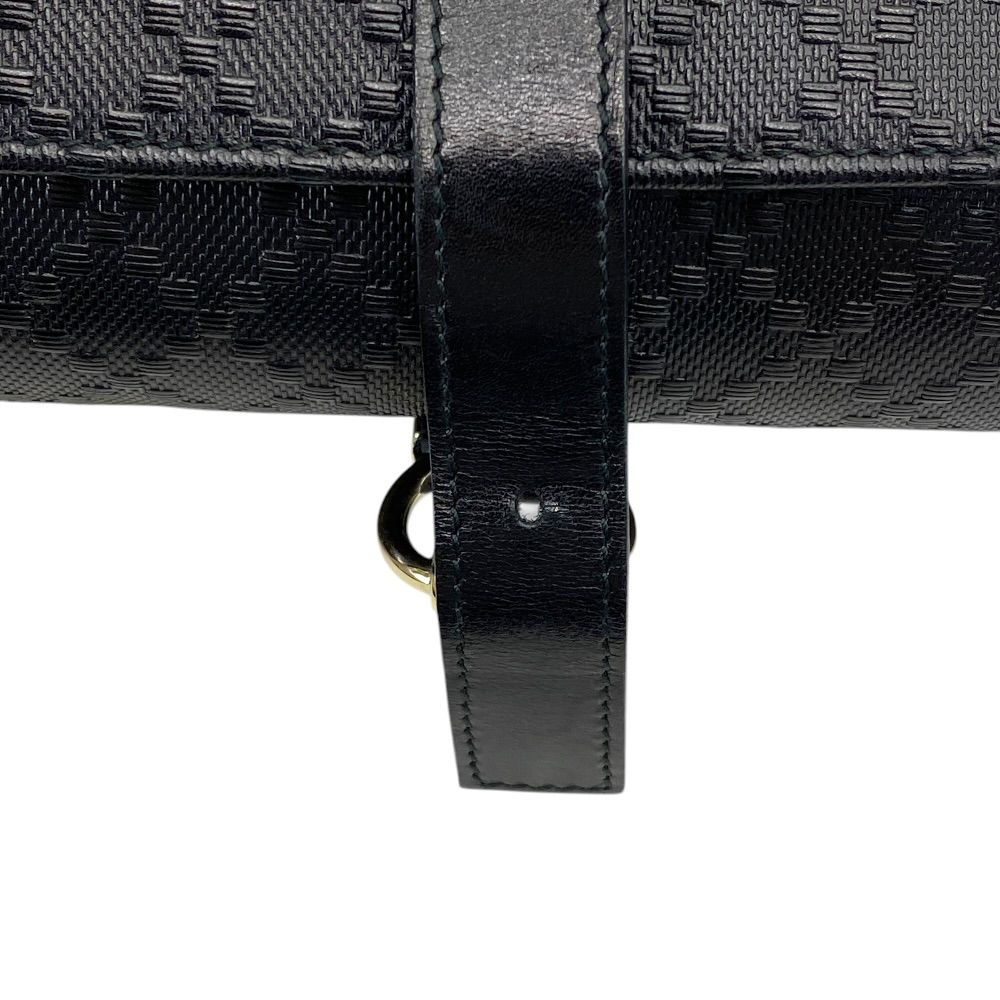 Gucci Diamante Travel Watch Case Logo Leather Black Compact Lightweight — view 6
