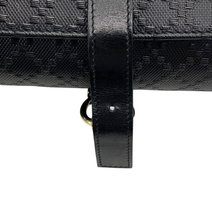 Gucci Diamante Travel Watch Case Logo Leather Black Compact Lightweight — view 6