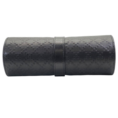 Gucci Diamante Travel Watch Case Logo Leather Black Compact Lightweight — view 2