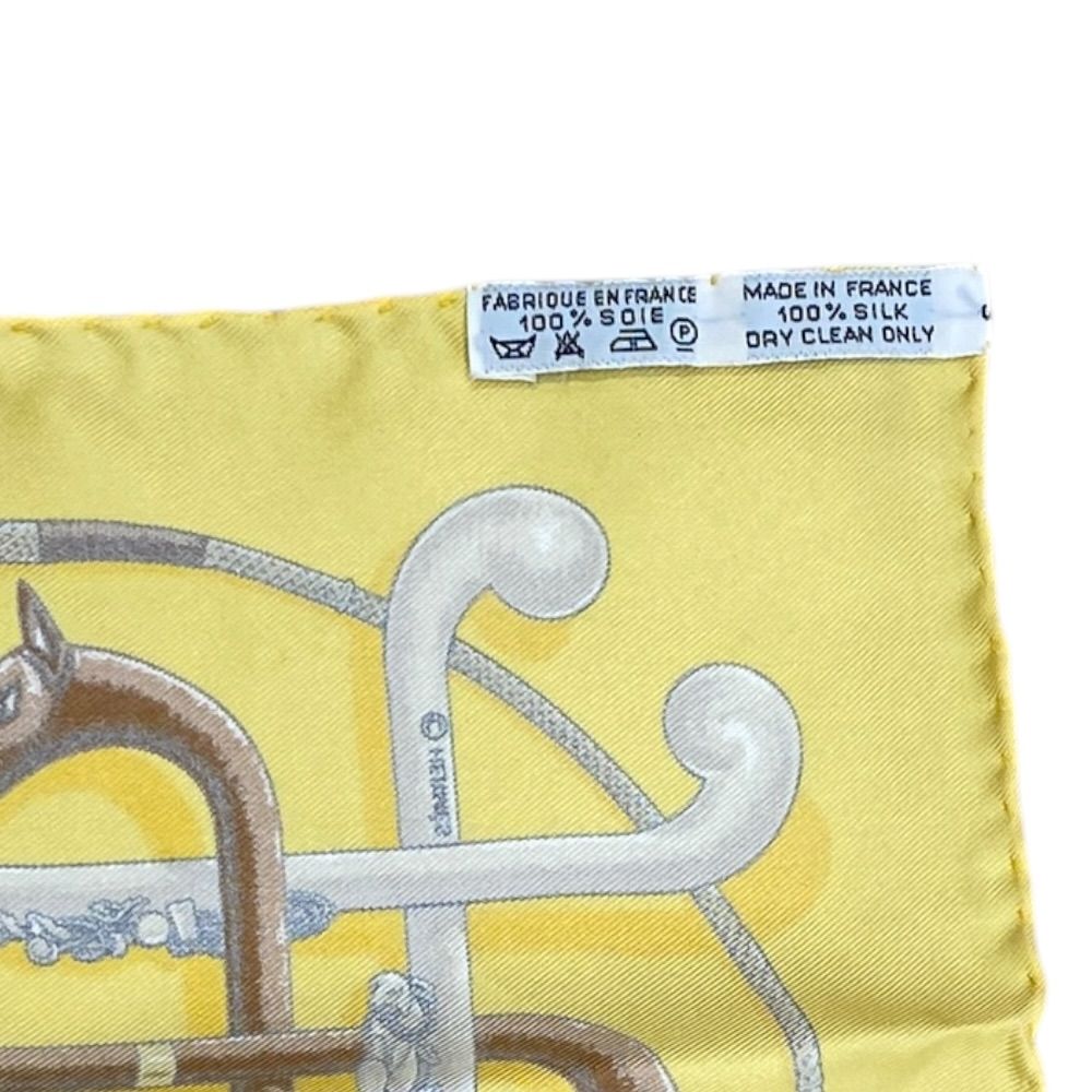 Hermes Carre 40 Petit Scarf Bandana Cannes & Pommeaux Cane Pattern All Over — view 7