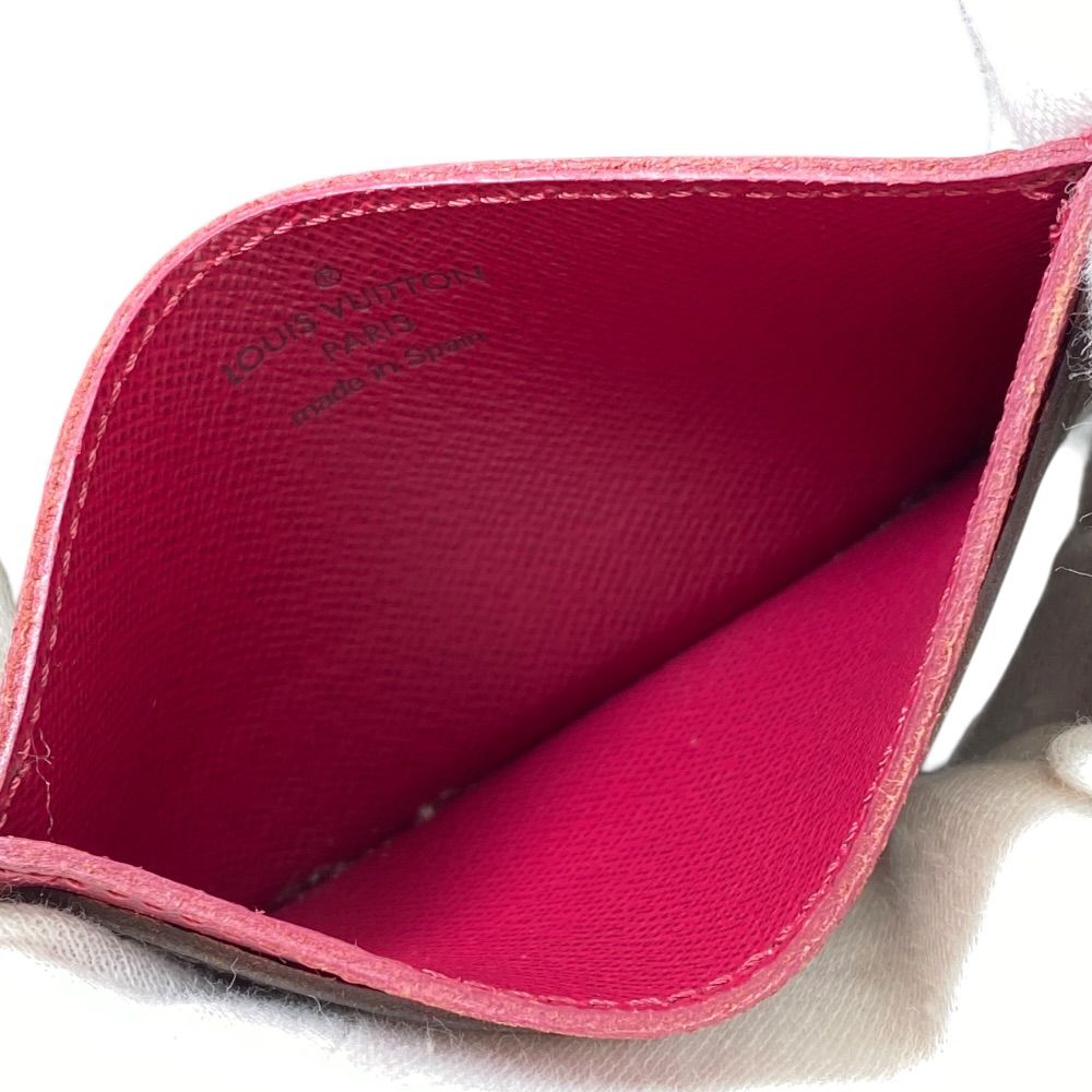 Louis Vuitton Monogram Card Holder Sample Case Canvas Leather Fuchsia Compact — view 6