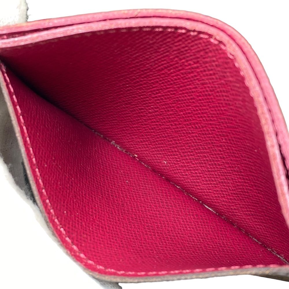 Louis Vuitton Monogram Card Holder Sample Case Canvas Leather Fuchsia Compact — view 7