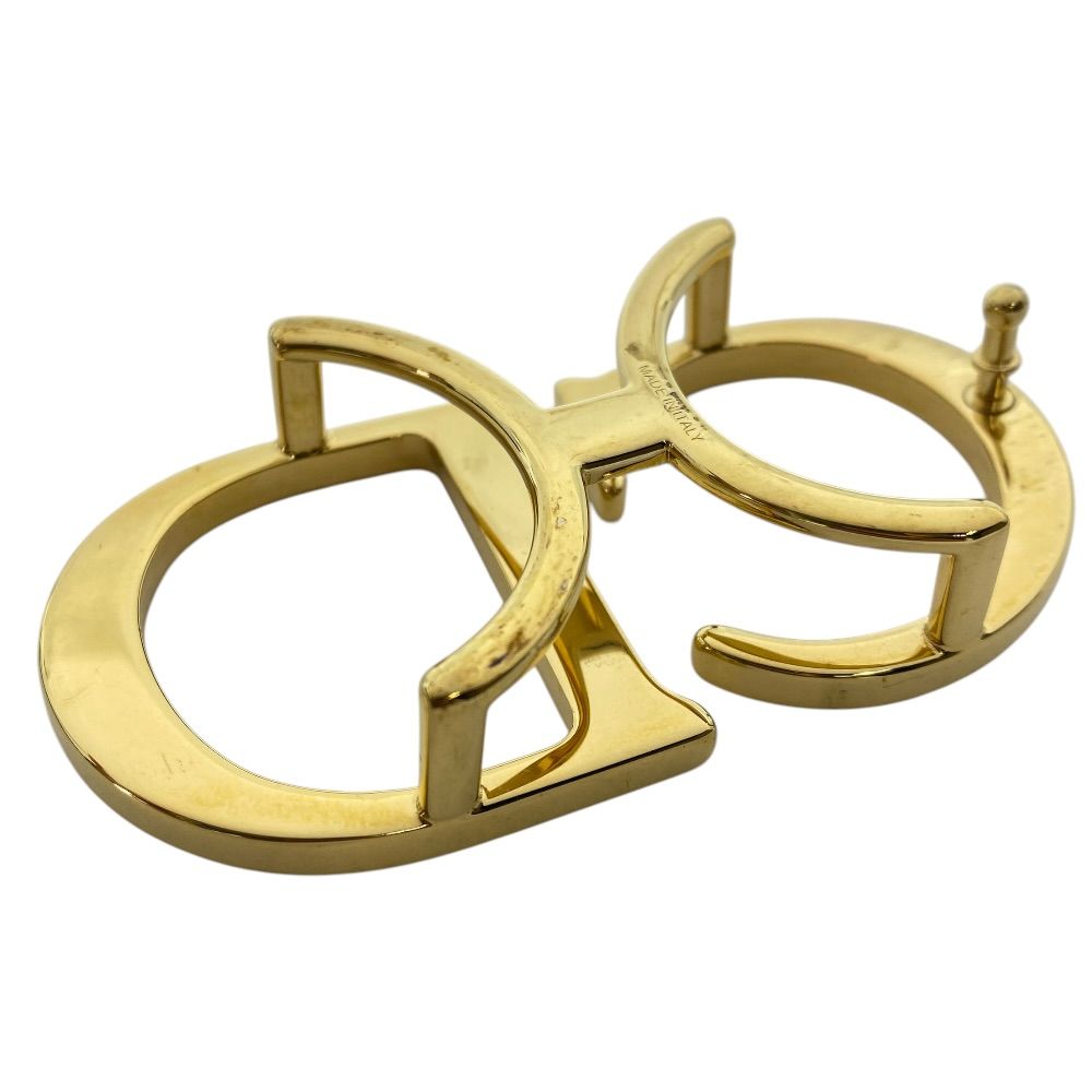 Dior CD Belt Buckle Gold Metal Coordination Accent Style Ring — view 3