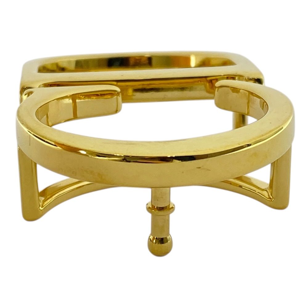Dior CD Belt Buckle Gold Metal Coordination Accent Style Ring — view 5