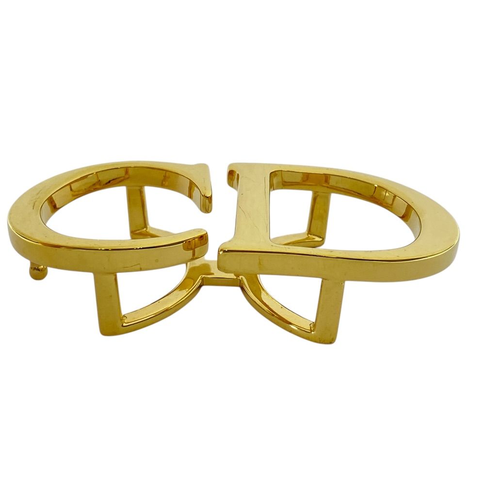 Dior CD Belt Buckle Gold Metal Coordination Accent Style Ring — view 6