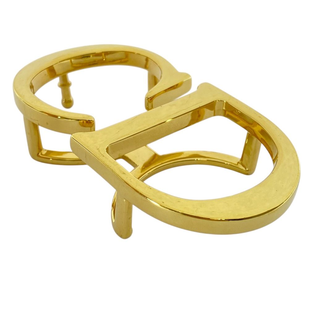 Dior CD Belt Buckle Gold Metal Coordination Accent Style Ring — view 8