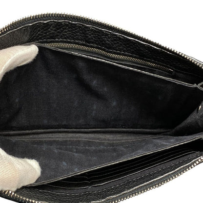 Fendi Mon Star Bugs Eye Clutch Leather Black Gold Slim Lightweight Practical — view 8