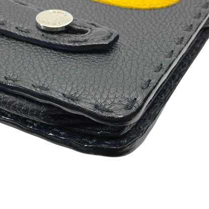 Fendi Mon Star Bugs Eye Clutch Leather Black Gold Slim Lightweight Practical — view 3