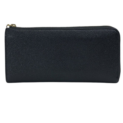 Bvlgari Wallet L-shaped Zipper Leather Black Business Daily Capacity Easy to — view 2