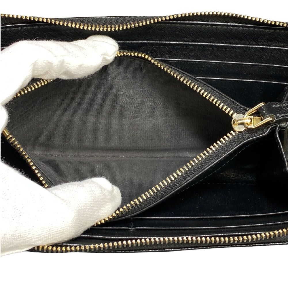 Bvlgari Wallet L-shaped Zipper Leather Black Business Daily Capacity Easy to — view 6