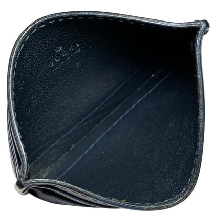 Gucci Micro Guccissima Card Case Business Holder GG Pattern Logo Leather Navy — view 5