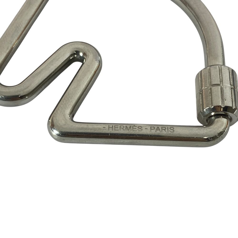 Hermes Cheval Key Ring Key Holder Charm Horse Hose Stainless Steel Silver Bag — view 3