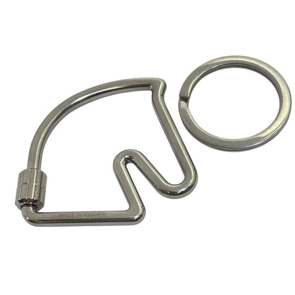 Hermes Cheval Key Ring Key Holder Charm Horse Hose Stainless Steel Silver Bag — view 2
