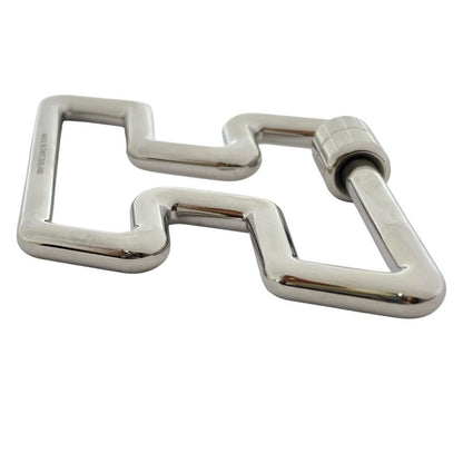 Hermes Too Speed Charm Key Ring Key Holder Metal Silver Logo Bag Accent — view 9