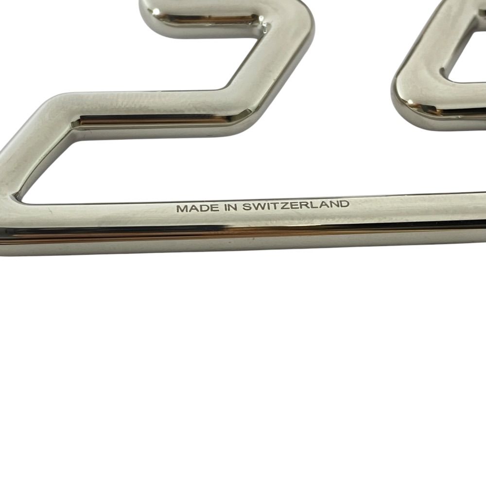Hermes Too Speed Charm Key Ring Key Holder Metal Silver Logo Bag Accent — view 7