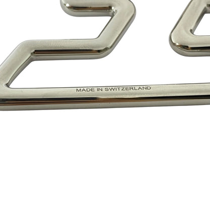 Hermes Too Speed Charm Key Ring Key Holder Metal Silver Logo Bag Accent — view 7