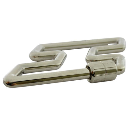 Hermes Too Speed Charm Key Ring Key Holder Metal Silver Logo Bag Accent — view 8