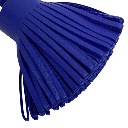 Hermes Carmen Tassel Key Holder Key Sling Bag Charm Amyo Milo Leather Navy — view 5