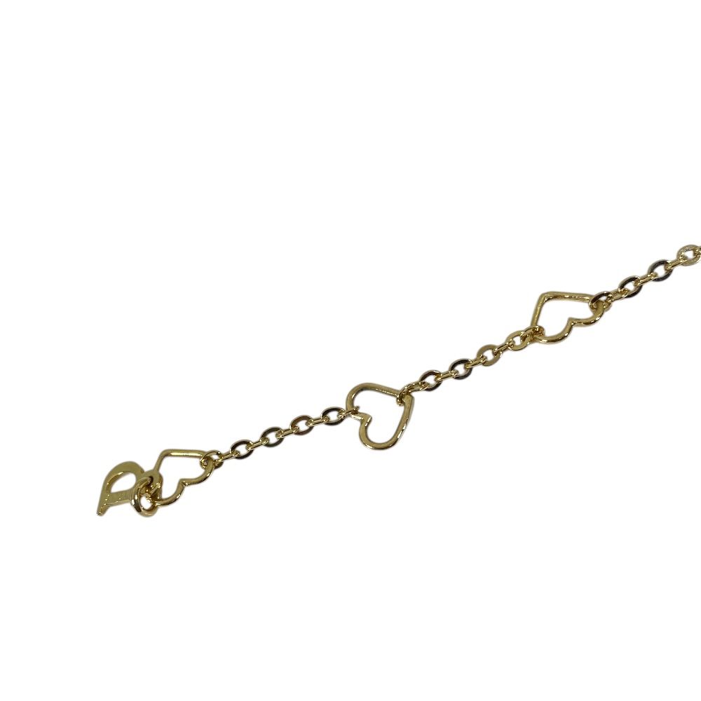 Dior Logo Heart Bracelet Gold Metal Gorgeous — view 5