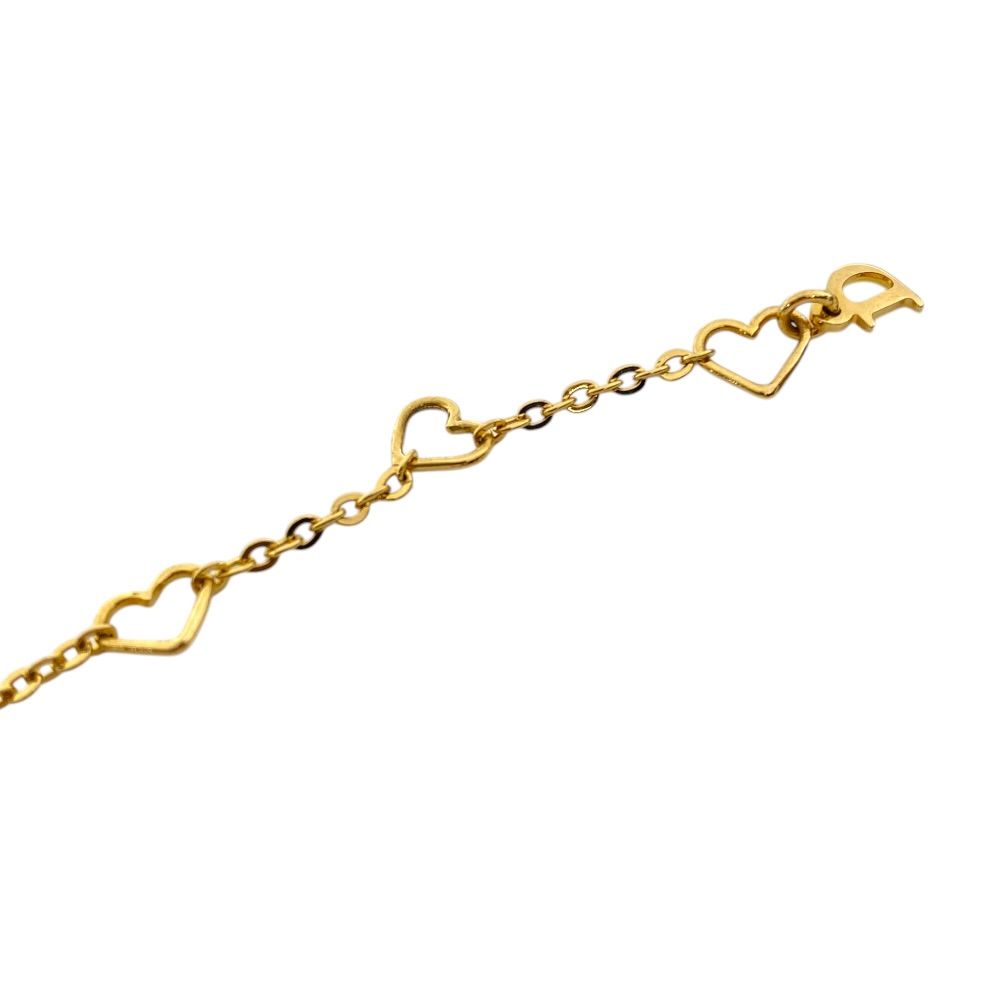 Dior Logo Heart Bracelet Gold Metal Gorgeous — view 6