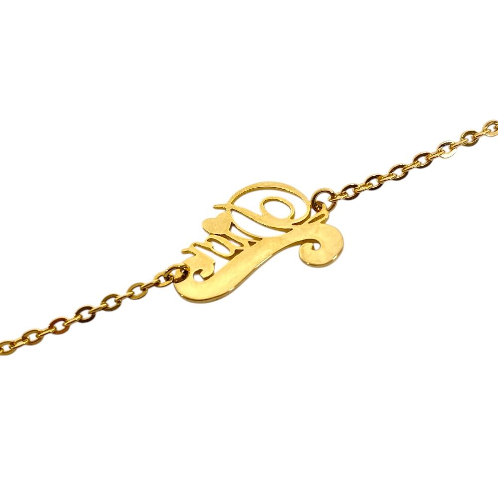 Dior Logo Heart Bracelet Gold Metal Gorgeous — view 8