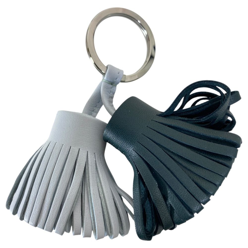 Hermes Carmen Unodos Tassel Key Holder Key Sling Bag Charm Amyo Milo Leather — view 2