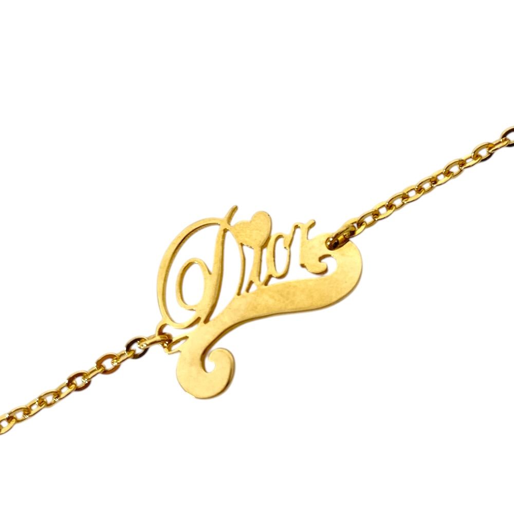 Dior Logo Heart Bracelet Gold Metal Gorgeous — view 4