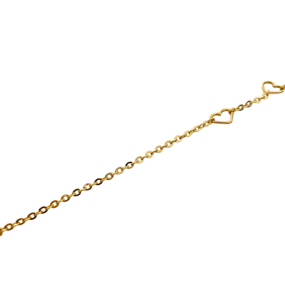 Dior Logo Heart Bracelet Gold Metal Gorgeous — view 7