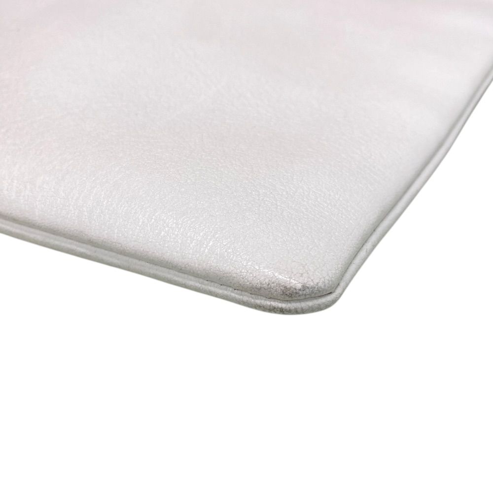 Balenciaga Shopping Clip M Clutch Logo White Slim Lightweight Practical — view 3