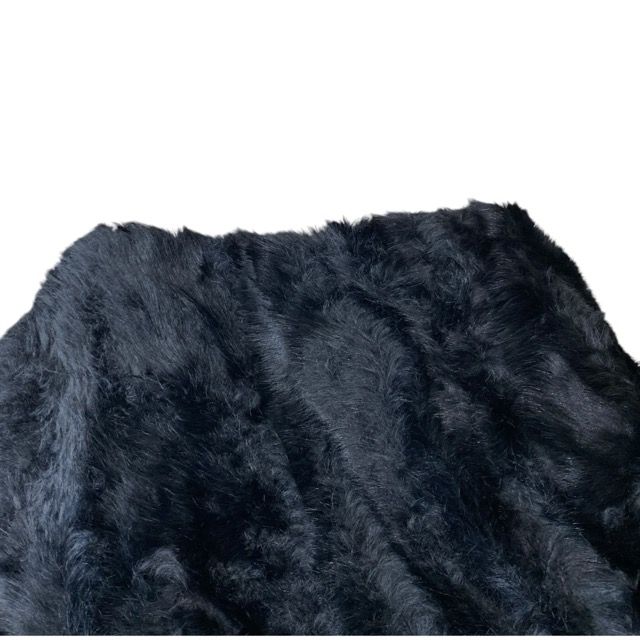 Balenciaga Faux Fur Cape Ski Wear Collection Asymmetric Black Outdoor Covering — view 7