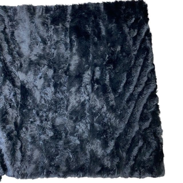 Balenciaga Faux Fur Cape Ski Wear Collection Asymmetric Black Outdoor Covering — view 8