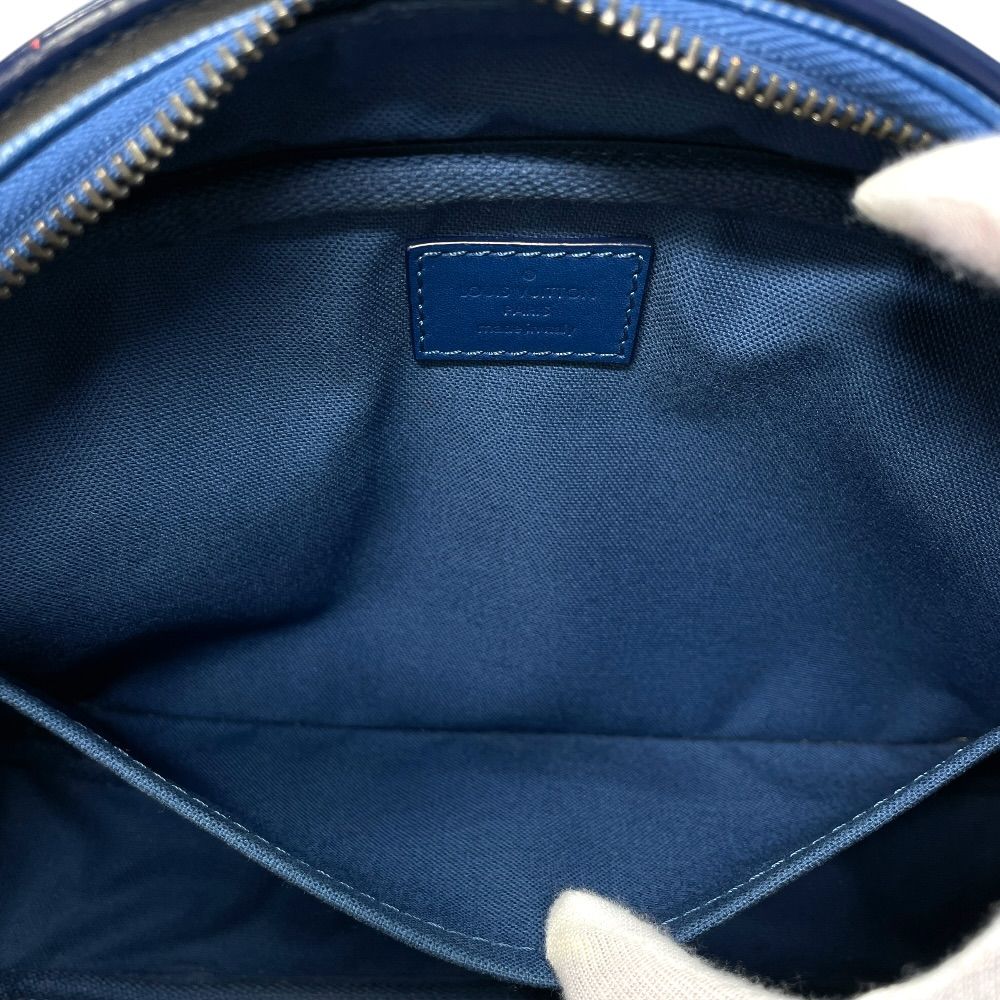 Louis Vuitton Damier Infini Ambler 2-Way Belt Bag Clutch Leather Blue Daily — view 7