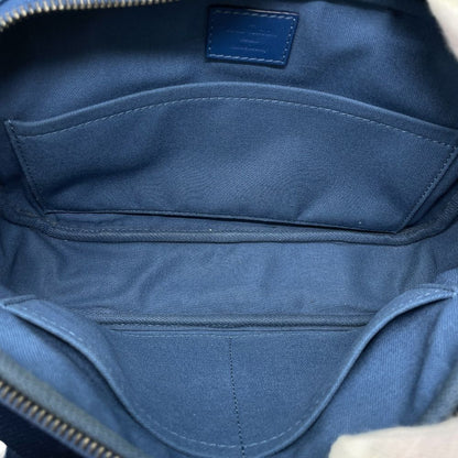 Louis Vuitton Damier Infini Ambler 2-Way Belt Bag Clutch Leather Blue Daily — view 6