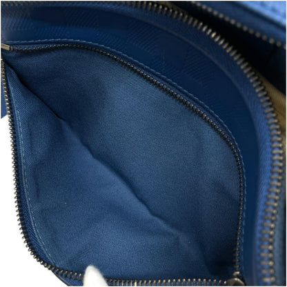 Louis Vuitton Damier Infini Ambler 2-Way Belt Bag Clutch Leather Blue Daily — view 8