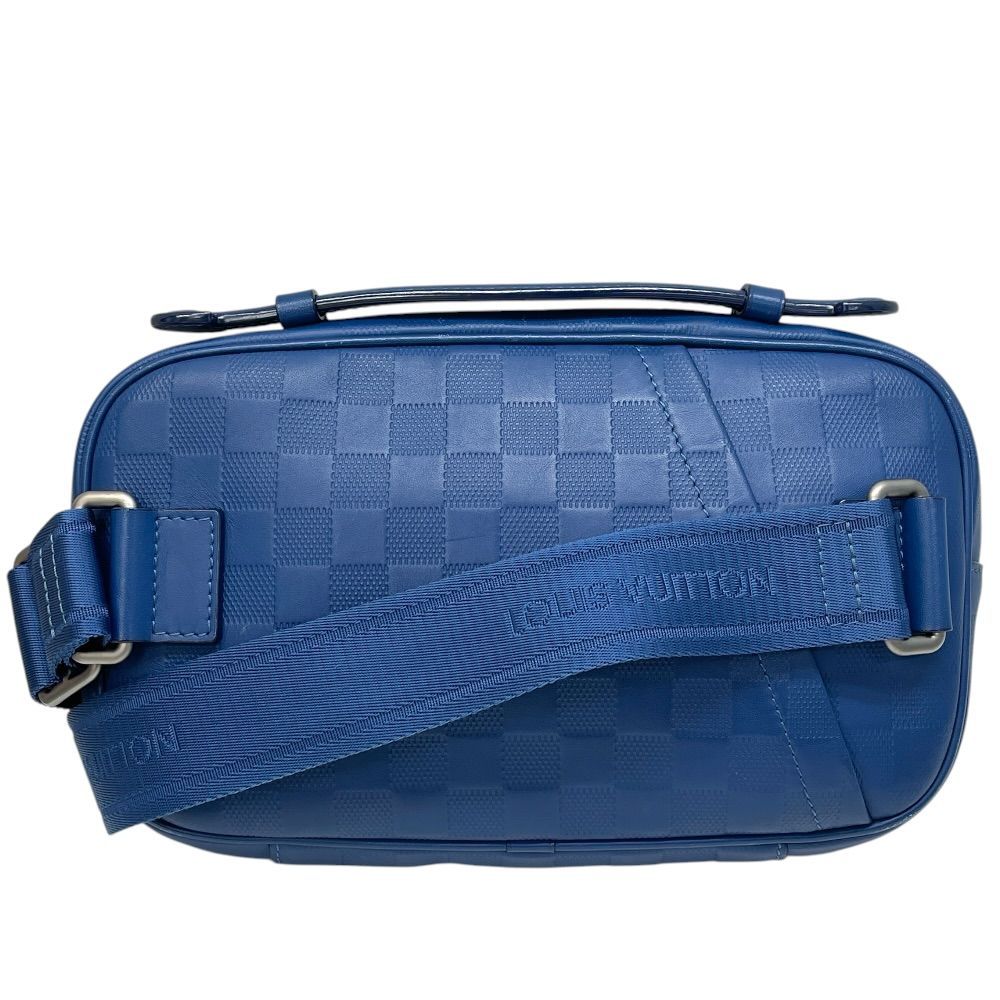 Louis Vuitton Damier Infini Ambler 2-Way Belt Bag Clutch Leather Blue Daily — view 2