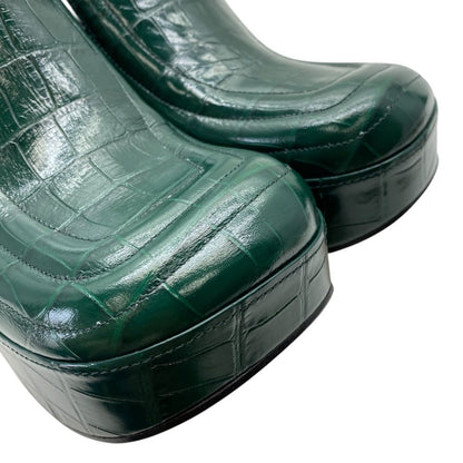Bottega Veneta Wedge Clog Sandals Sabot Croco — view 6