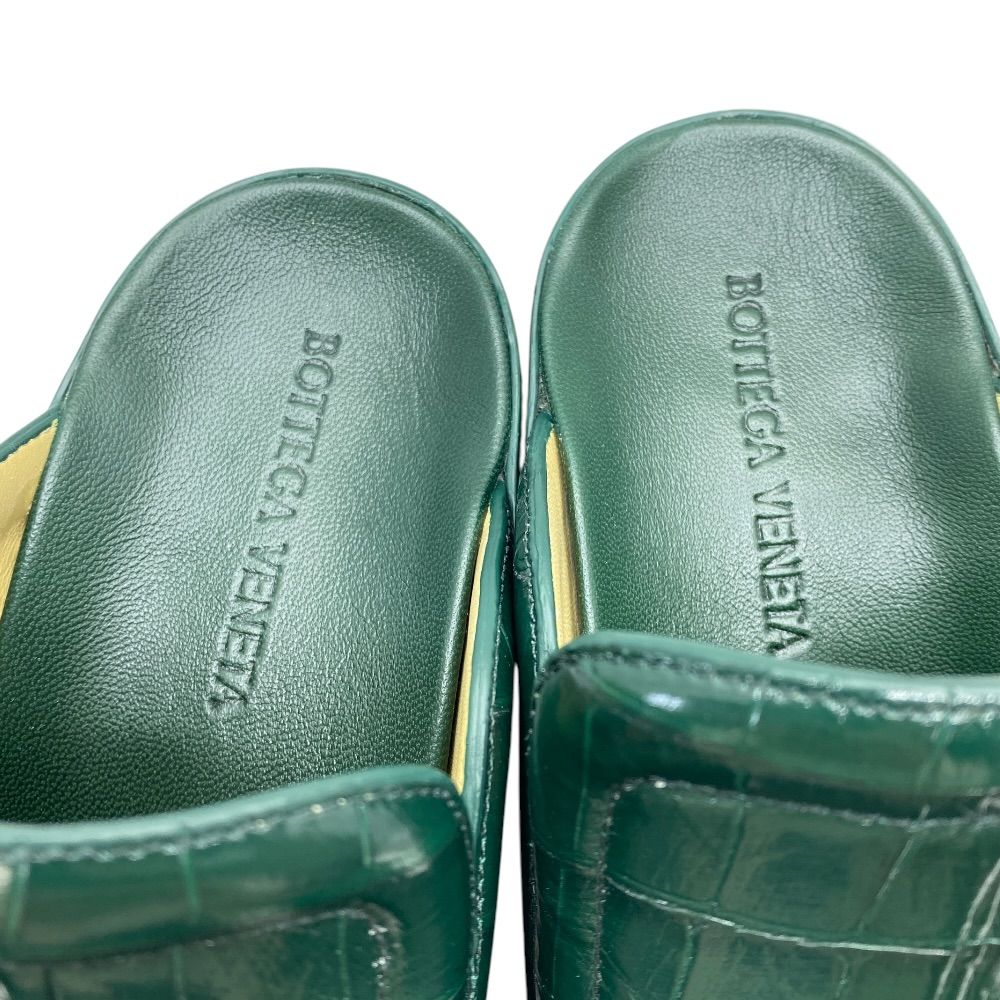 Bottega Veneta Wedge Clog Sandals Sabot Croco — view 8