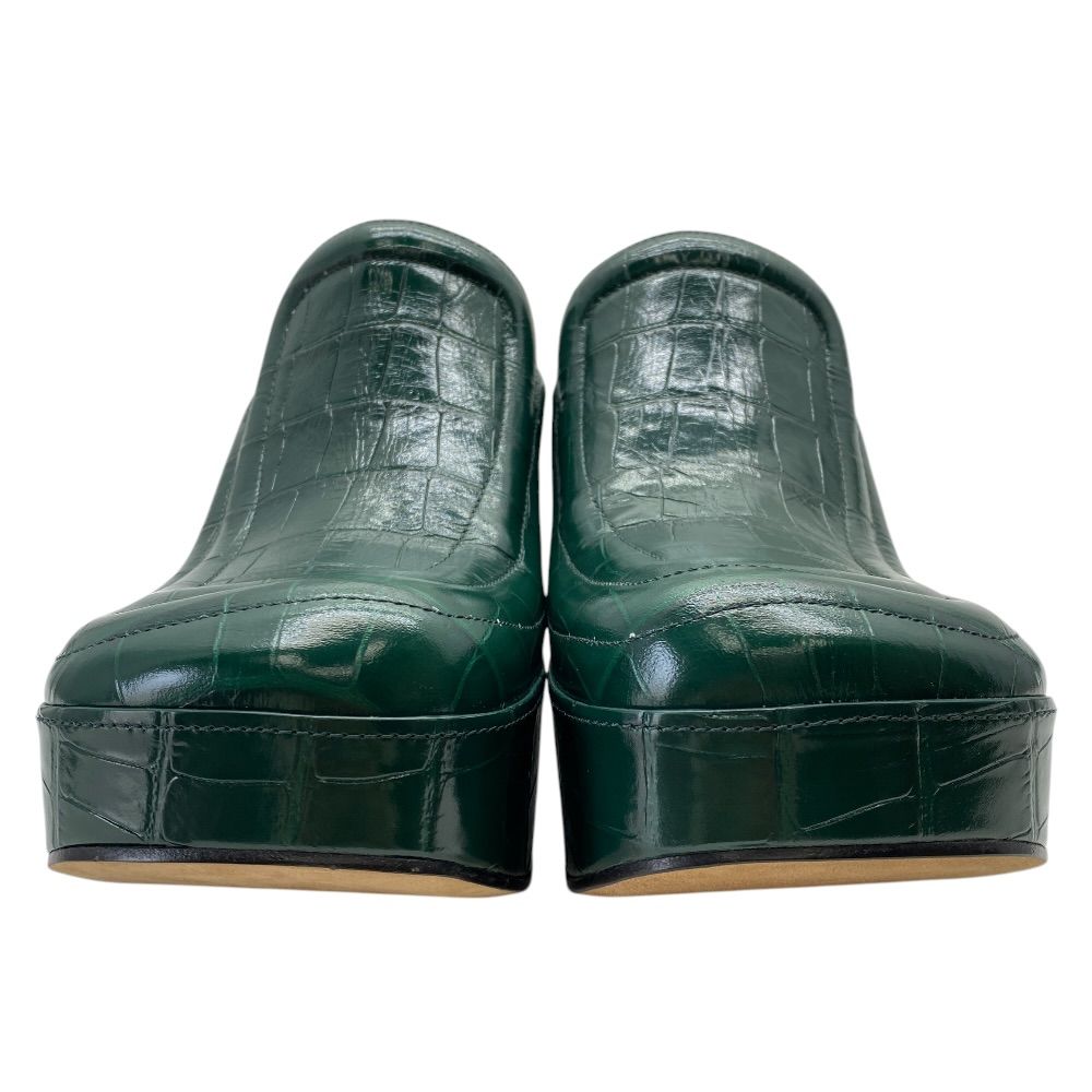 Bottega Veneta Wedge Clog Sandals Sabot Croco — view 2