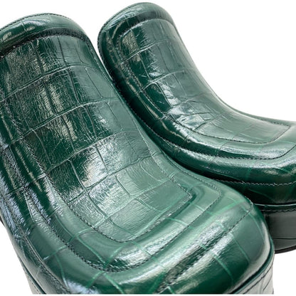 Bottega Veneta Wedge Clog Sandals Sabot Croco — view 7