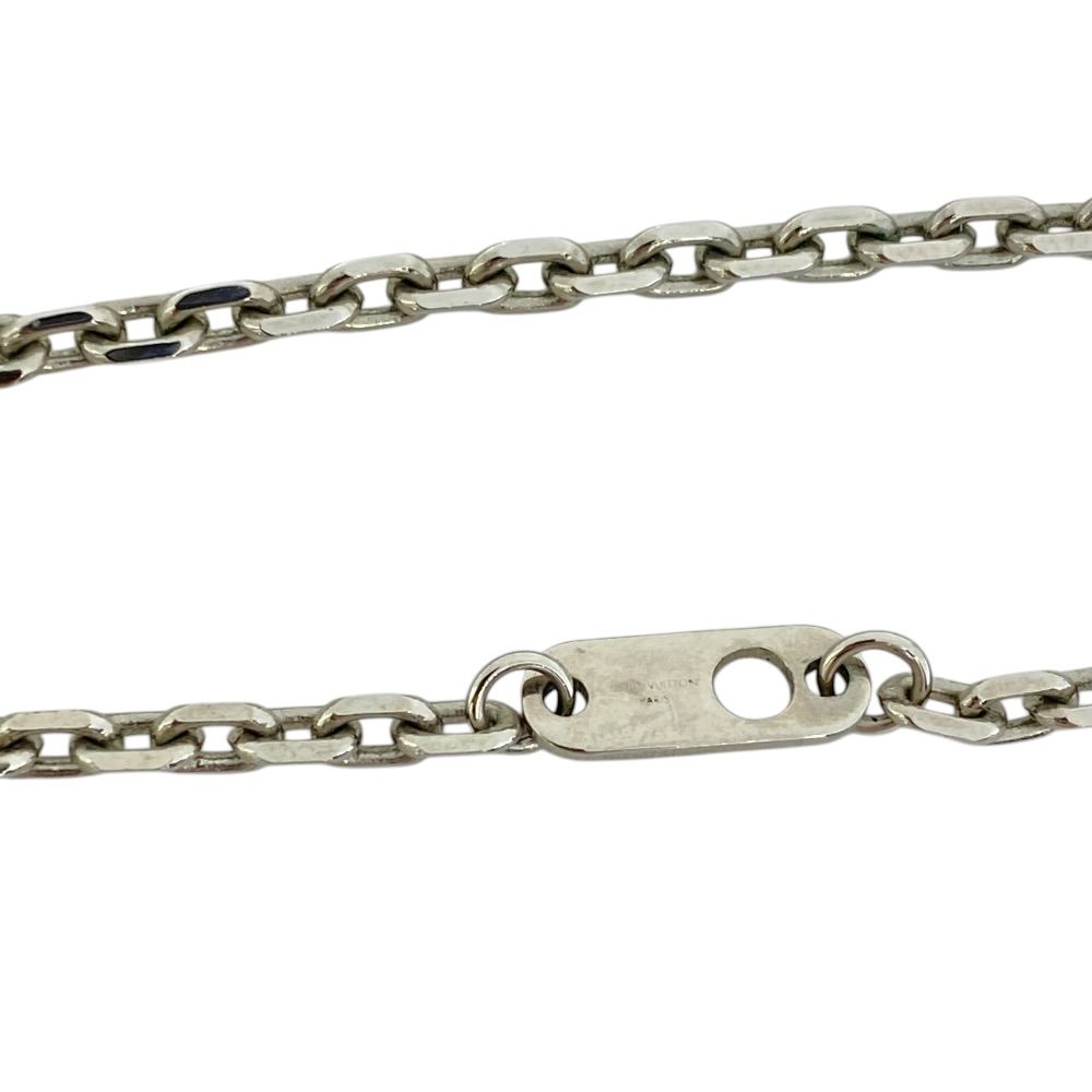Louis Vuitton Pendant LV Glove Necklace Silver Crystal Metal Gorgeous — view 7