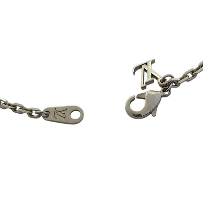 Louis Vuitton Pendant LV Glove Necklace Silver Crystal Metal Gorgeous — view 8