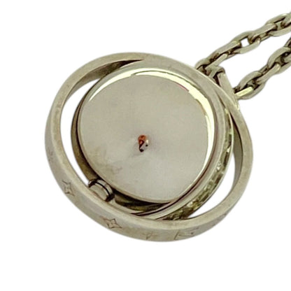Louis Vuitton Pendant LV Glove Necklace Silver Crystal Metal Gorgeous — view 6