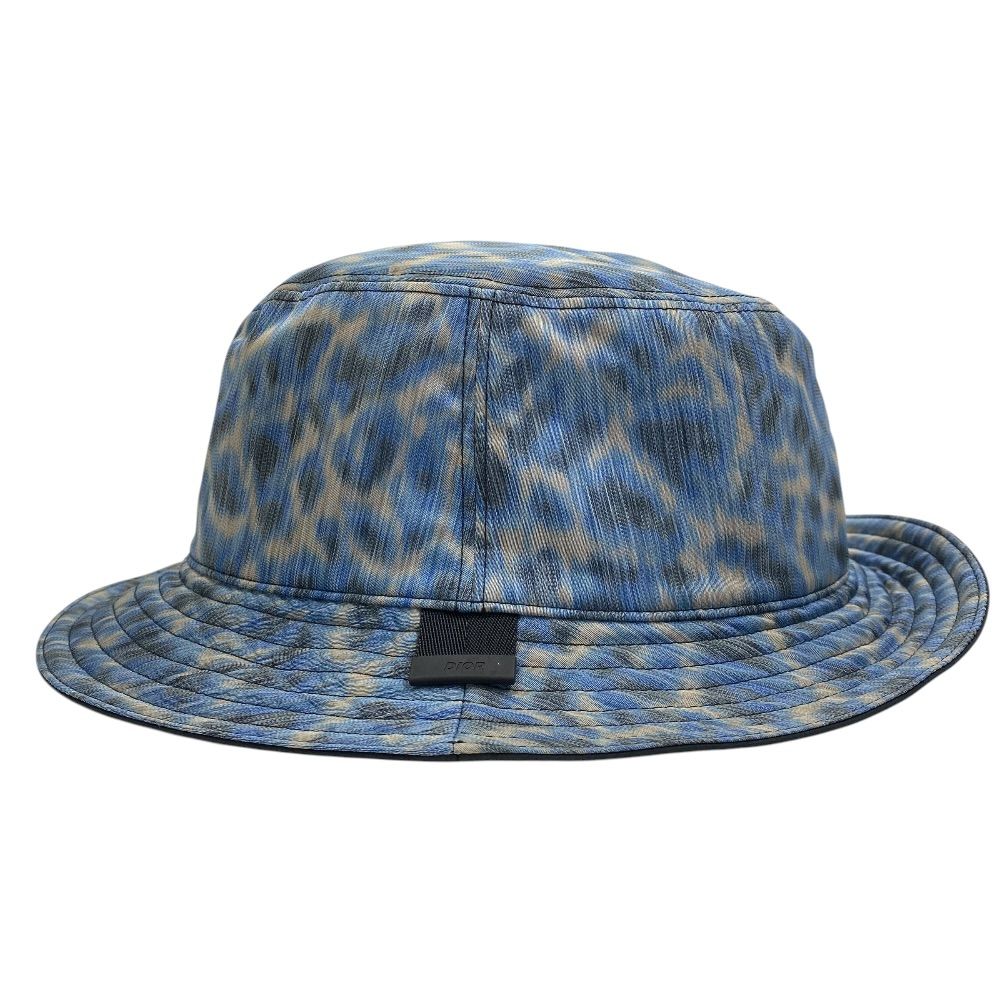 Dior Bucket Hat Pa-ray-for-gi-o-chien's Collaboration Hat All Over Pattern Blue — view 2