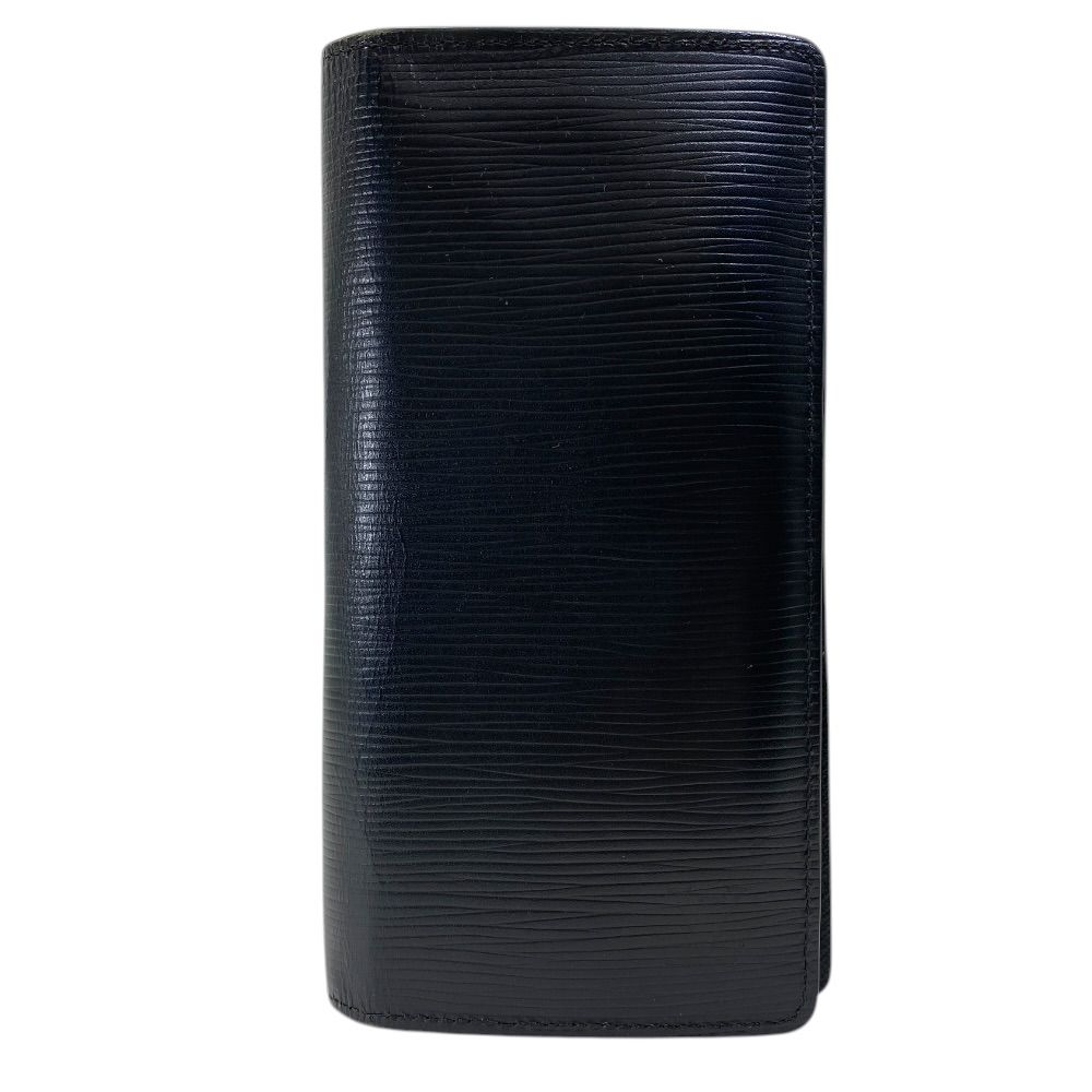 Louis Vuitton Epi Portefeuille Brazza Wallet Bifold Leather Black Business
