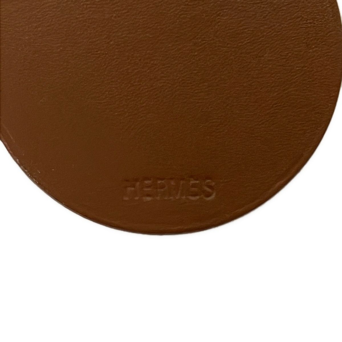Hermes Key Holder Brown Silver Beaver Leather — view 4