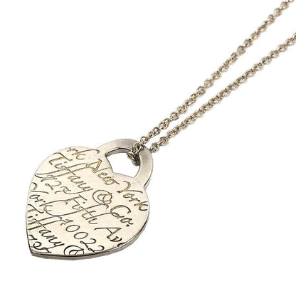 Tiffany & Co Notes Heart Tag Necklace Sterling Silver