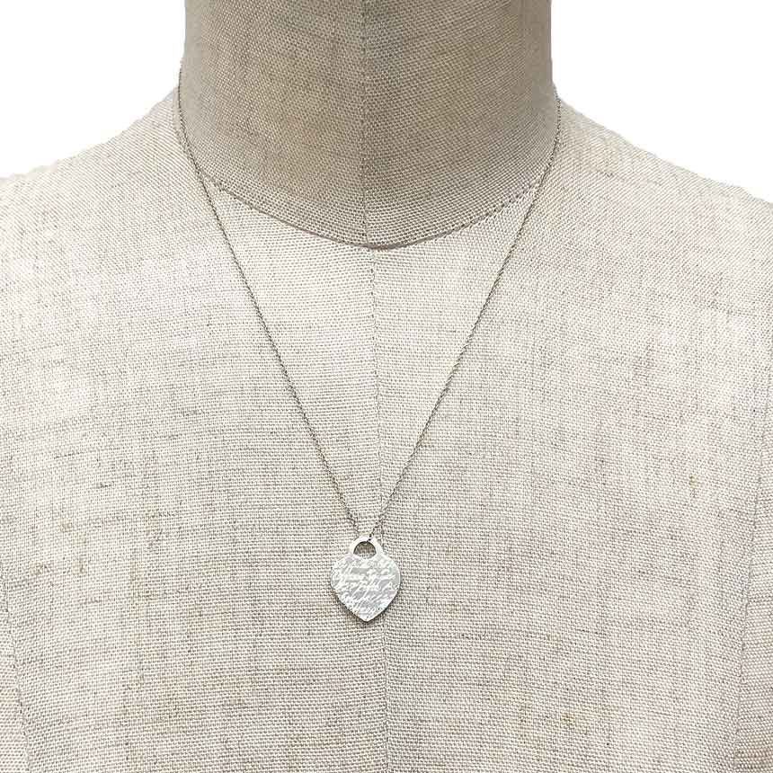 Tiffany & Co Notes Heart Tag Necklace Sterling Silver — view 2