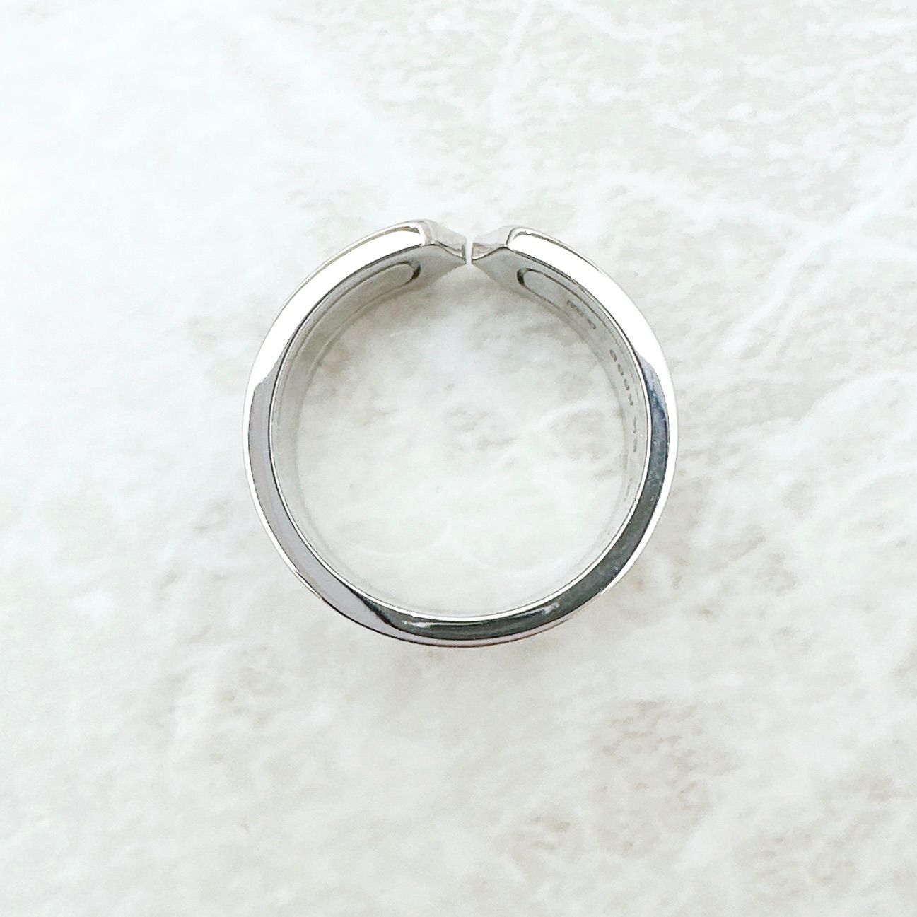 Cartier C2 Wide White Gold Ring — view 4