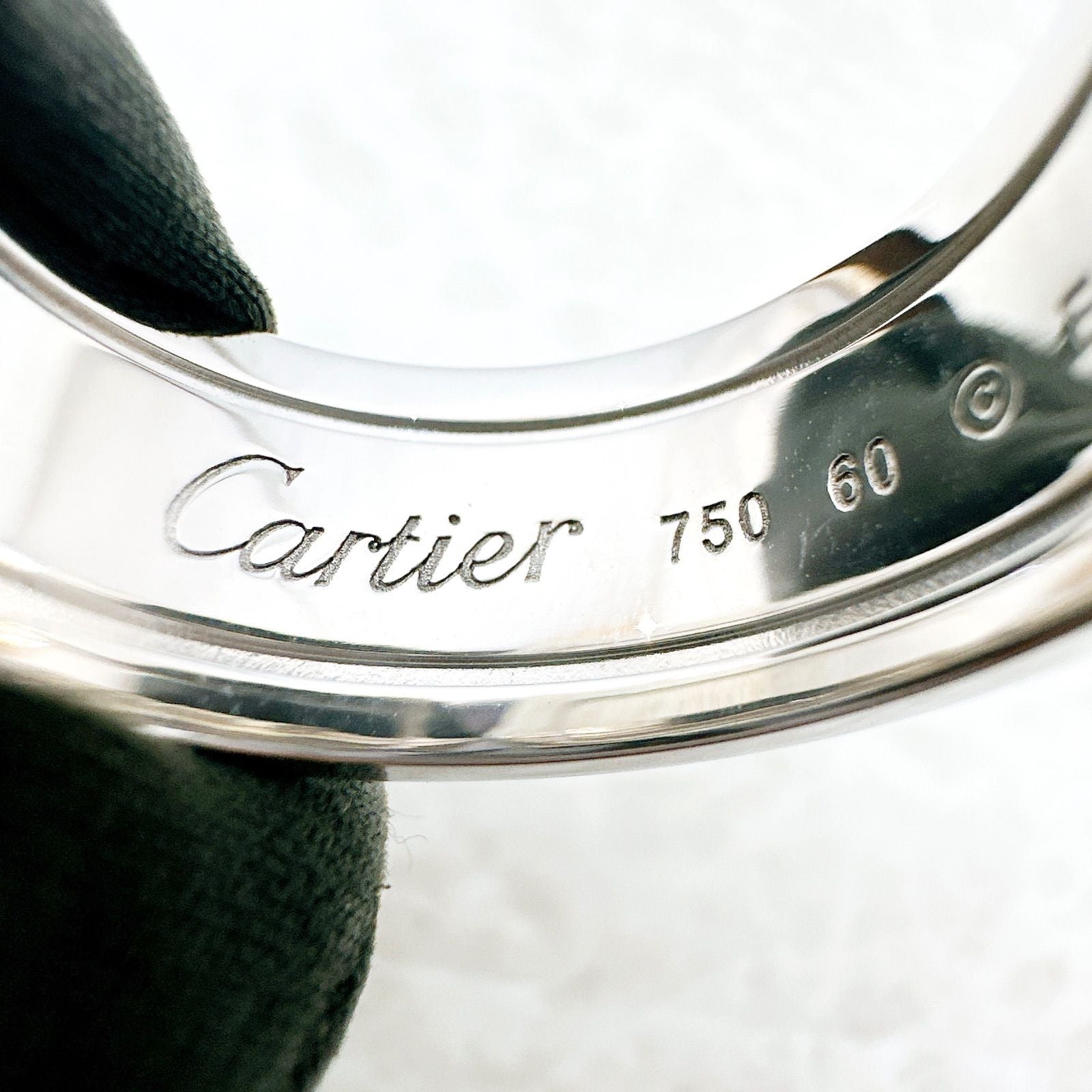Cartier C2 Wide White Gold Ring — view 5