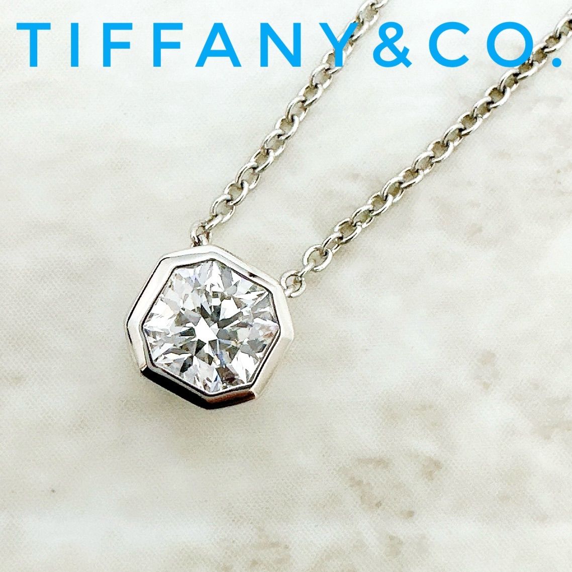 Tiffany & Co Lucida Diamond Platinum Necklace 40 cm